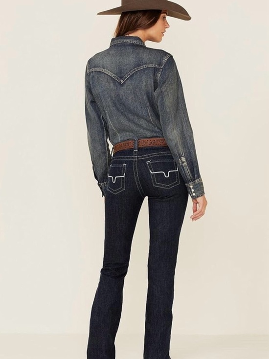 Kimes Ranch Denim - Kimes Ranch Jolene Low Rise Dark Indigo Bootcut Flare Jeans size 8/32 Western